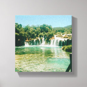 Krka Waterfalls - Krka nationalpark - Kroatien Canvastryck
