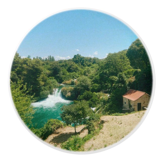 Krka Waterfalls - Krka nationalpark - Kroatien Knopp (Framsidan)