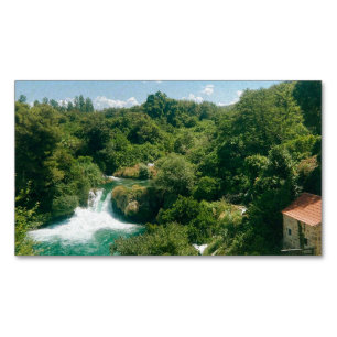 Krka Waterfalls - Krka nationalpark - Kroatien Magnetiska Visitkort