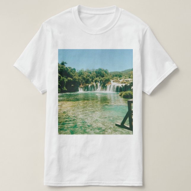 Krka Waterfalls - Krka nationalpark - Kroatien T Shirt (Design framsida)