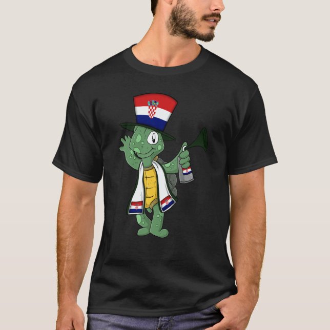 Kroaten Fan Tortoise T Shirt (Framsida)