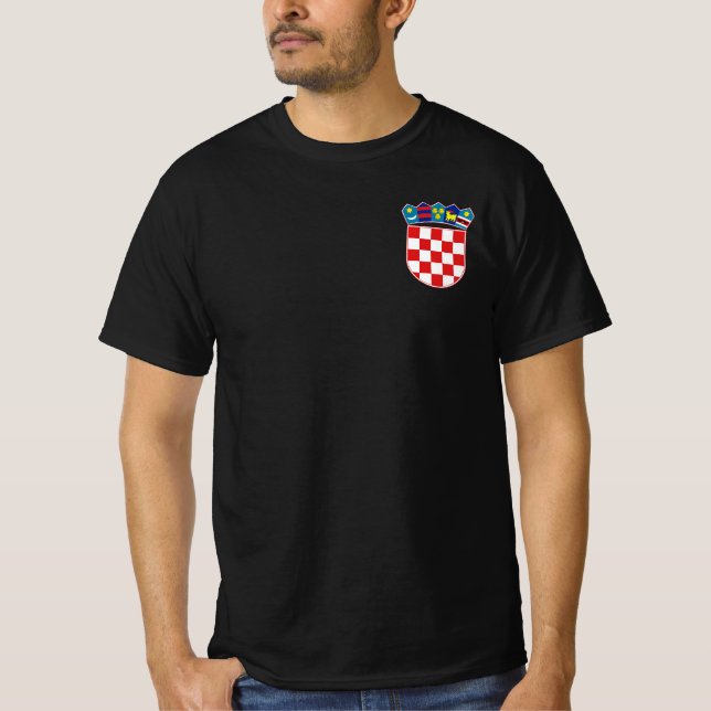 kroatia emblem polo shirt t shirt (Framsida)