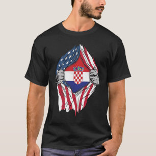 Kroatien Blood Inside Me Kroatiska Flagga T Shirt