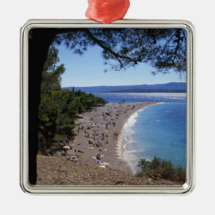 Kroatien, Brac Island, Bol, Golden Cape Beach Julgransprydnad Metall