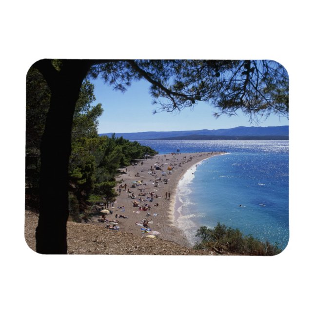 Kroatien, Brac Island, Bol, Golden Cape Beach Magnet (Horisontell)