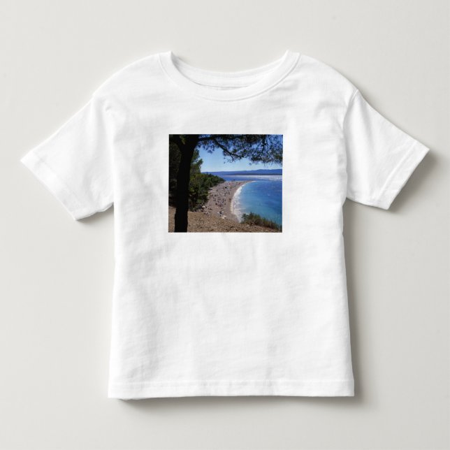 Kroatien, Brac Island, Bol, Golden Cape Beach Tee Shirt (Framsida)