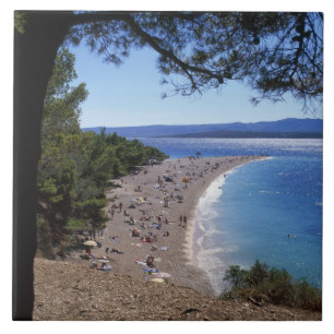 Kroatien, Brac-ön, Bol, Golden Cape Beach Kakelplatta