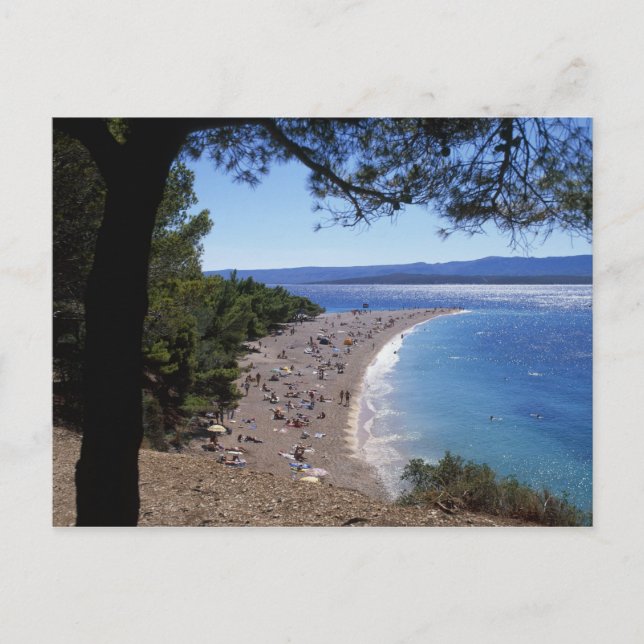 Kroatien, Brac-ön, Bol, Golden Cape Beach Vykort (Framsida)