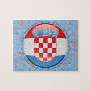 Kroatien bubblar flagga pussel