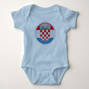 Kroatien bubblar flagga t-shirt