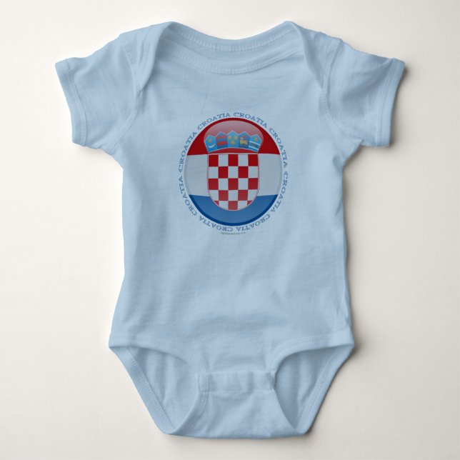 Kroatien bubblar flagga t-shirt (Framsida)