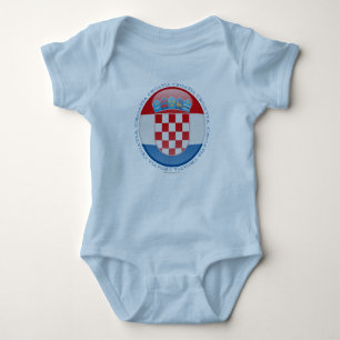 Kroatien bubblar flagga tröja