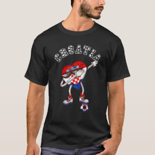 Kroatien Dabbing Heart Kroatiska fotbollsförbundet T Shirt