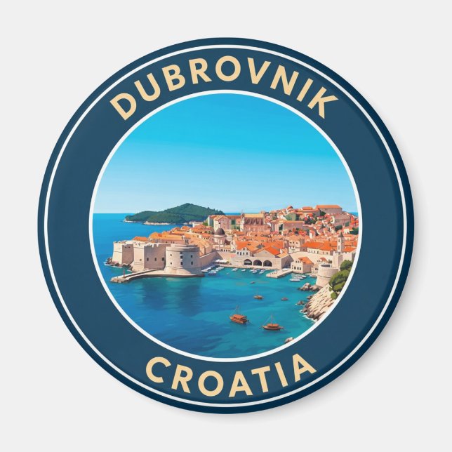 Kroatien Dubrovnik Travel Magnet (Framsidan)