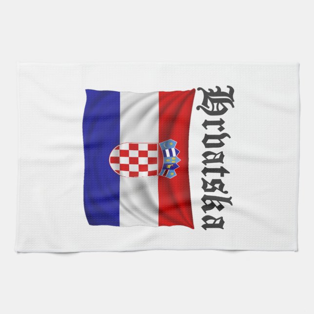 Kroatien Fan Design  Kökshandduk (Horisontell)