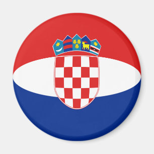 Kroatien Fisheye Flagga Magnet