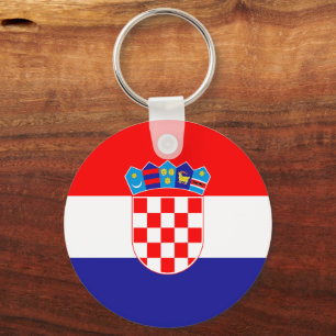Kroatien Flagg Nyckelring – Patriotisk Konstdesign