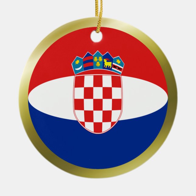 Kroatien Flagg Ornament (Framsidan)