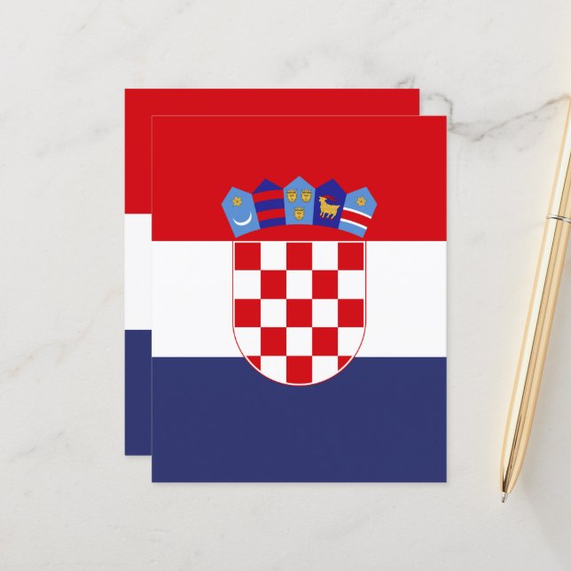 Kroatien flagga (Fram/Back In Situ)