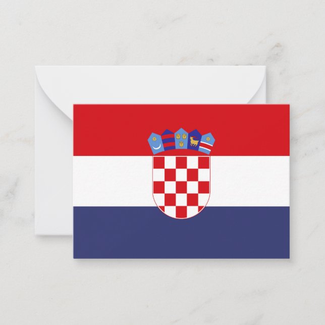 Kroatien flagga anteckningskort (Framsida)