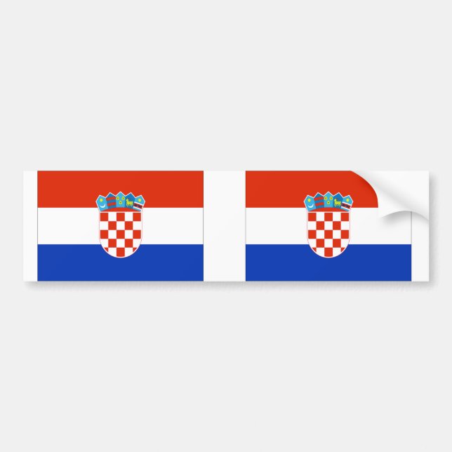 Kroatien Flagga Bildekal (Framsidan)