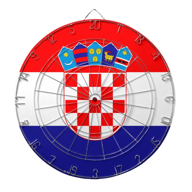 Kroatien Flagga Darttavla (Framsidan)