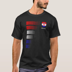 Kroatien Flagga Emblem Patriotic Kroatiska Nationa T Shirt