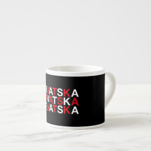 KROATIEN Flagga Espressomugg
