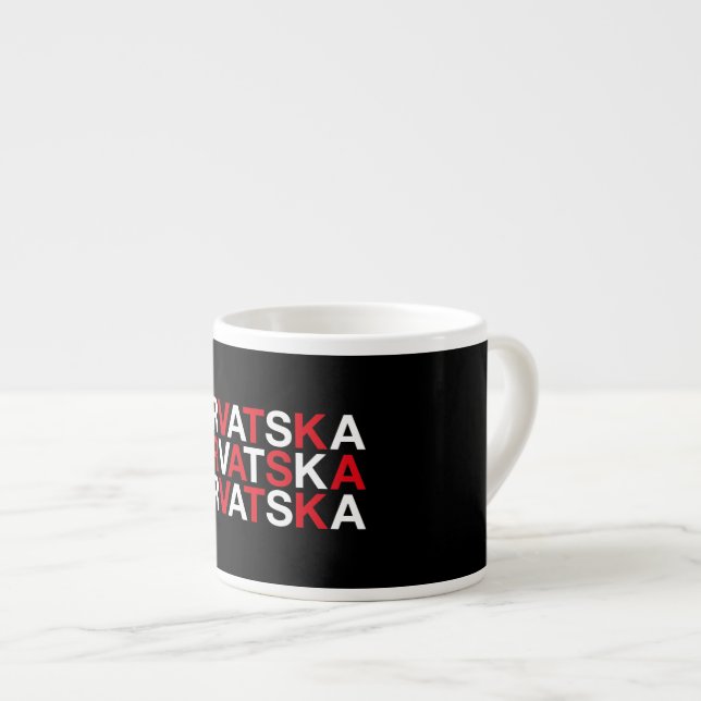 KROATIEN Flagga Espressomugg (Framsida höger)