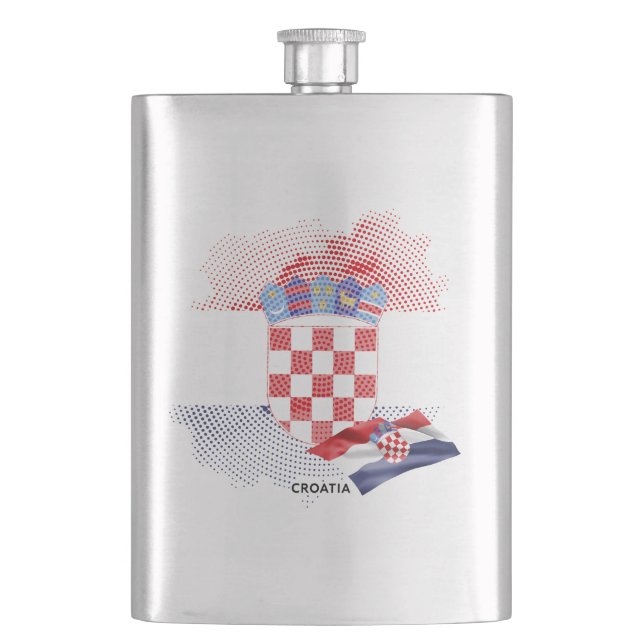 Kroatien flagga fickplunta (Framsidan)