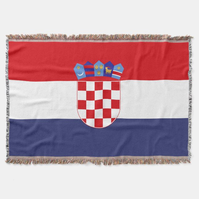 Kroatien flagga filt (Framsidan)