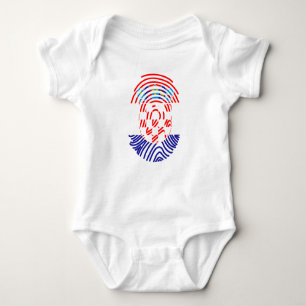 Kroatien Flagga Fingerprint T Shirt