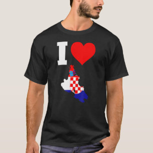 Kroatien flagga för Krk I Kärlek Krk T Shirt
