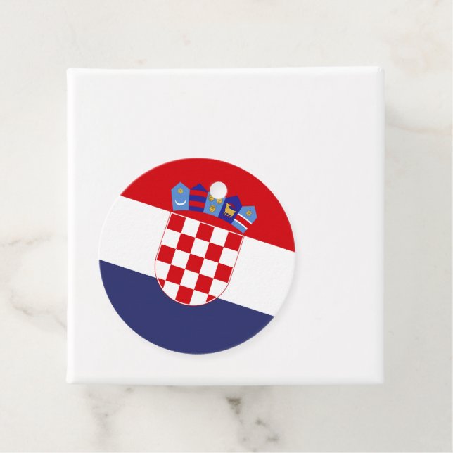 Kroatien flagga gåvor etiketter (På plats)