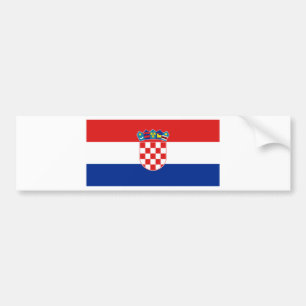 Kroatien Flagga HR Hrvatska Bildekal