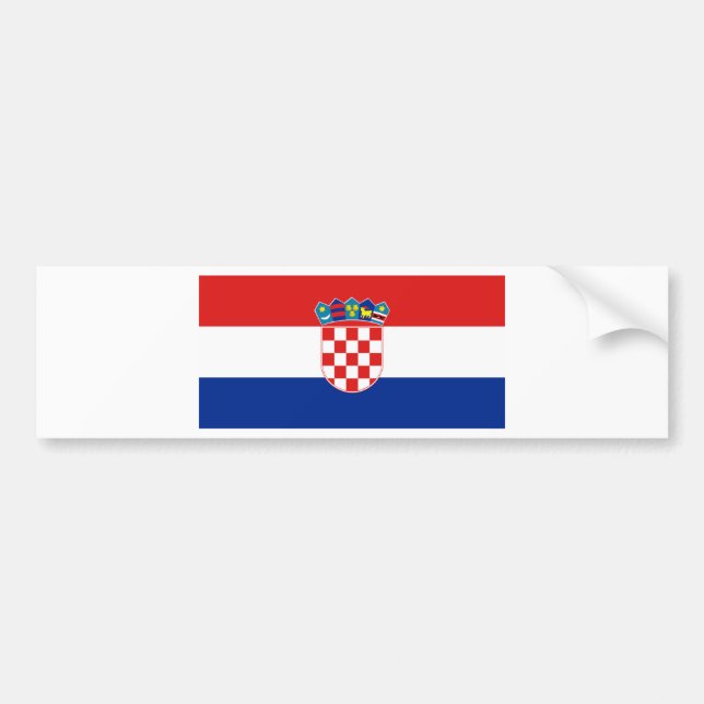 Kroatien Flagga HR Hrvatska Bildekal (Framsidan)