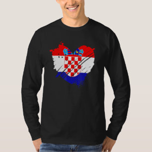 Kroatien Flagga I Kärlek Kroatien är det i mitt DN T Shirt