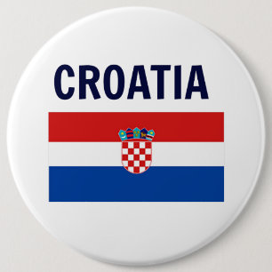 Kroatien - Flagga i Kroatien, märkt, Knapp
