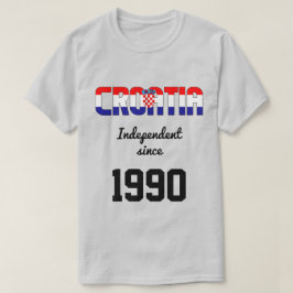 Kroatien Flagga Independence Firande T Shirt