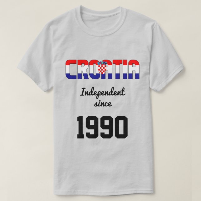 Kroatien Flagga Independence Firande T Shirt (Design framsida)
