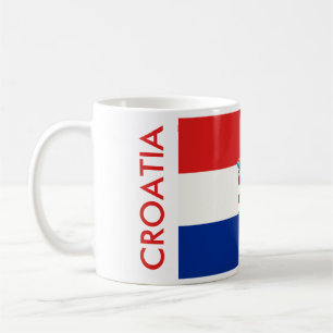 KROATIEN FLAGGA KAFFEMUGG