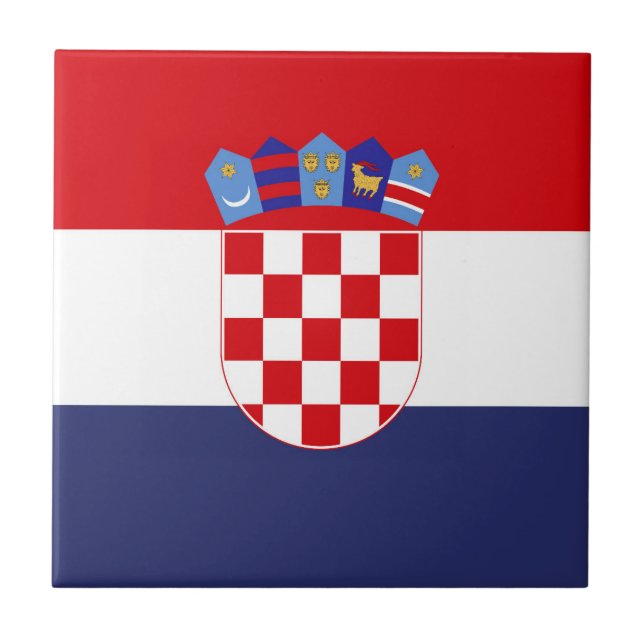 Kroatien flagga kakelplatta (Framsidan)