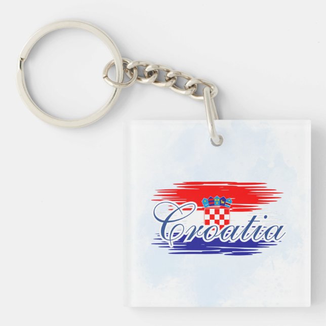 Kroatien flagga karta (Framsidan)