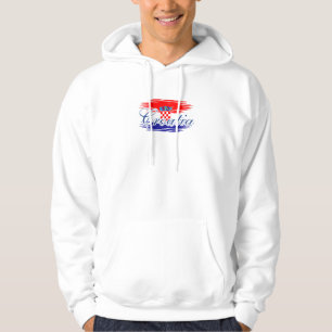Kroatien flagga karta hoodie