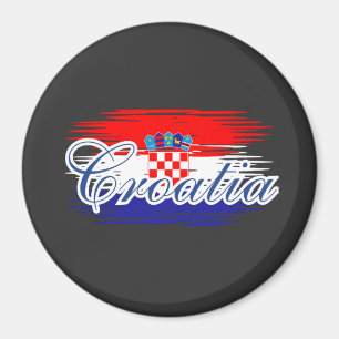 Kroatien flagga karta magnet