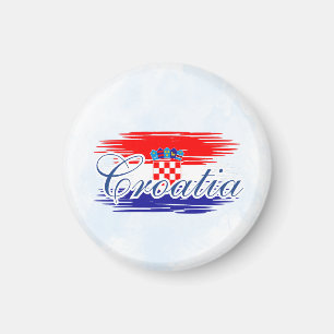 Kroatien flagga karta magnet
