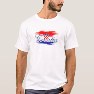 Kroatien flagga karta t shirt