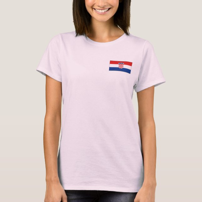Kroatien Flagga + Karttröja Tröja (Framsida)