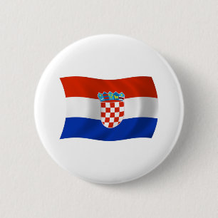 Kroatien Flagga Knapp
