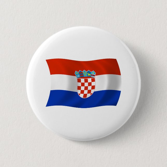 Kroatien Flagga Knapp (Framsida)